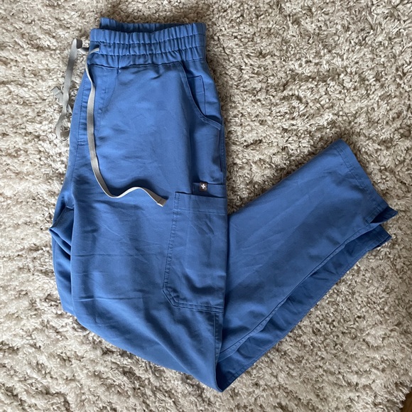 Figs Pants & Jumpsuits Ceil Blue Figs High Waisted Bottoms Poshmark